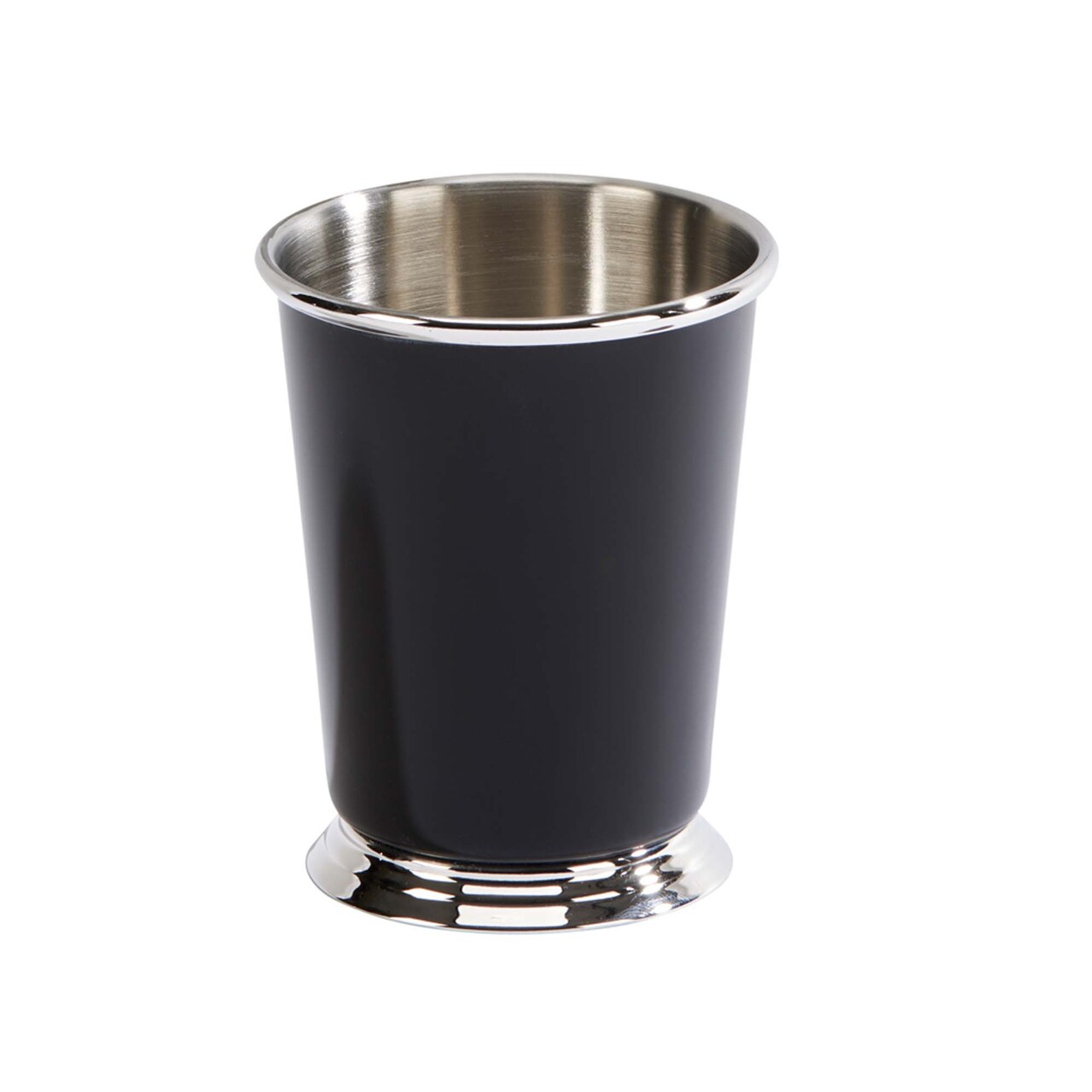 Contemporary Home Living 4" Black Stainless Steel Mint Julep Cup